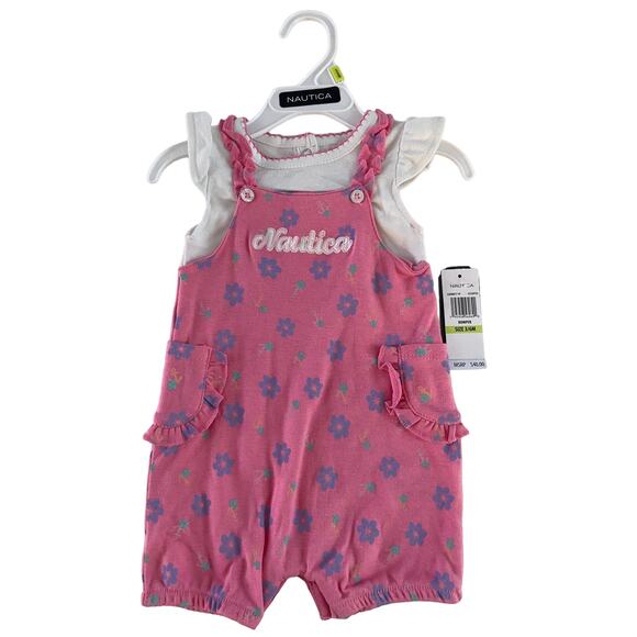 Nautica 3-6 months baby girl1 piece jumper, pink and purple NWT - Picture 1 of 3